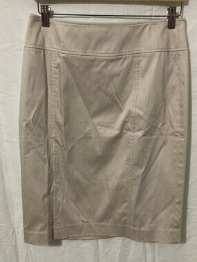 NWT Talbots Womens 8 Beige Pencil Skirt Work Casual Uniform Modest Chic Prep Tan